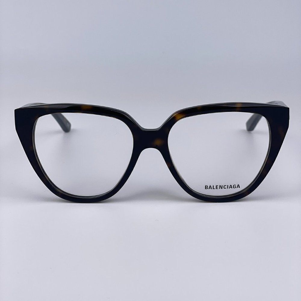 NEW Balenciaga BB0129O 005 Havana Cat Eye Women Eyeglasses